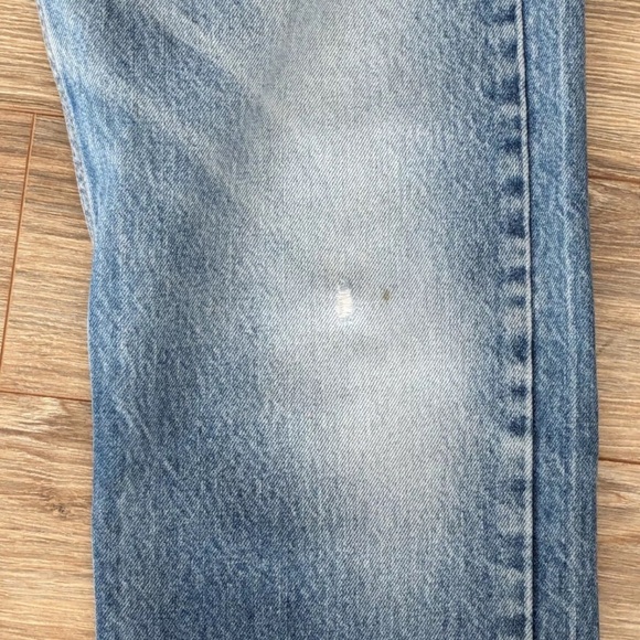 VTG 2006 Levis 501XX Distressed Patina Light Wash Straight Cropped Denim - 33x25 - Picture 5 of 15